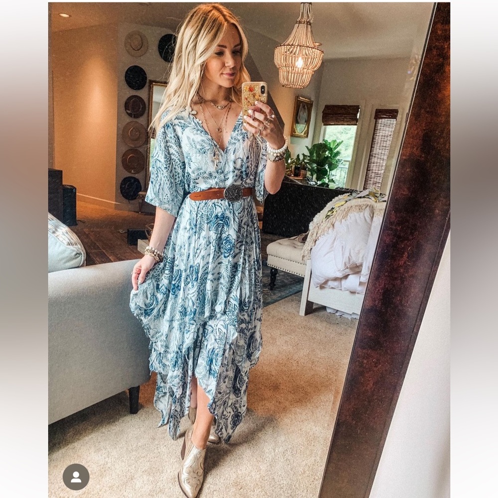 Vici dress with asymmetrical hem